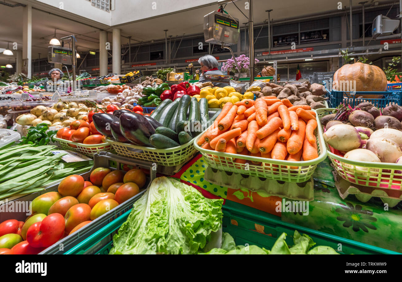 Stadt Markt in Coimbra, Portugal Stockfoto