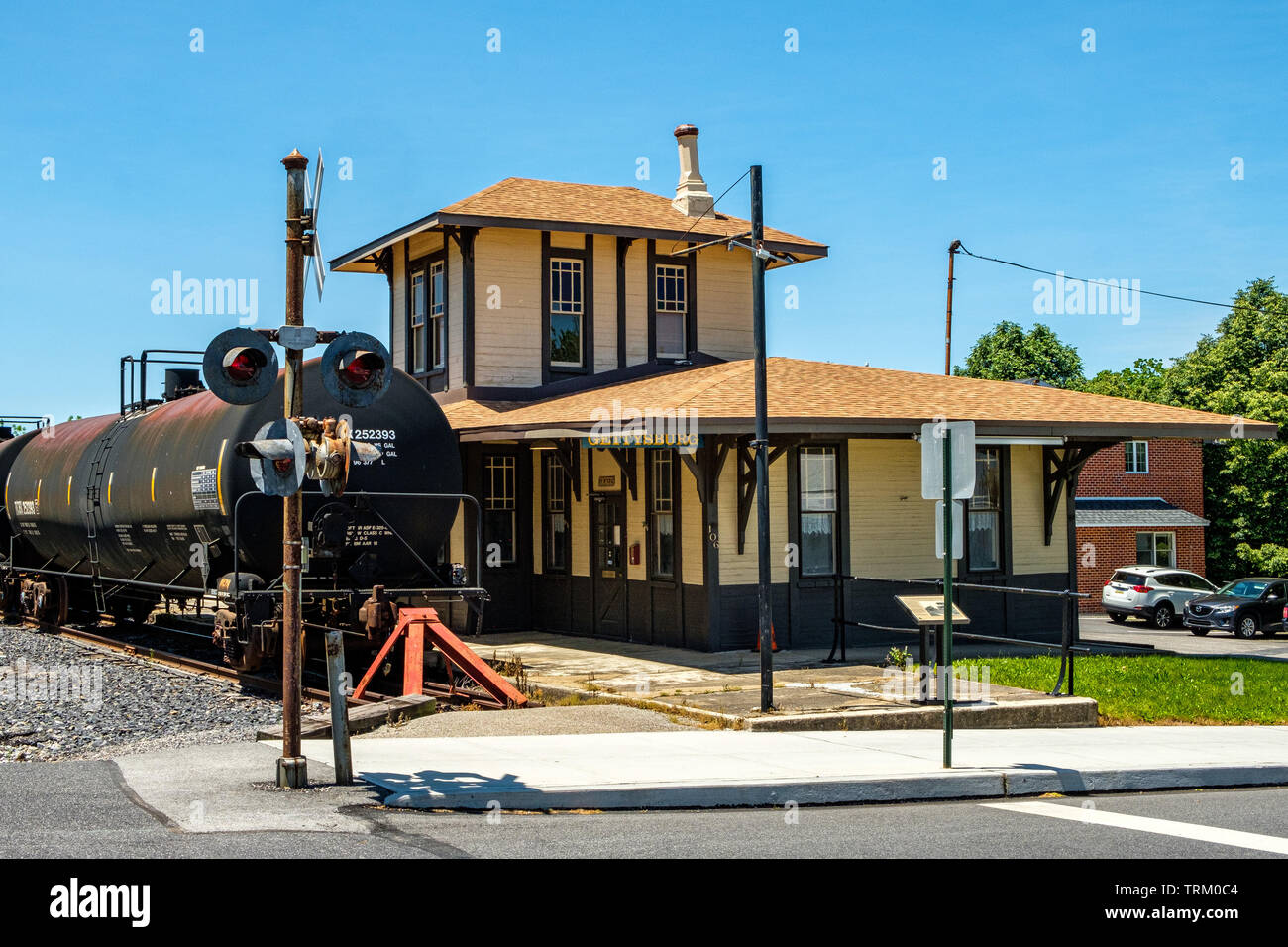 Gettysburg und Harrisburg Railroad Depot, West Railroad Street, Gettysburg, Pennsylvania Stockfoto