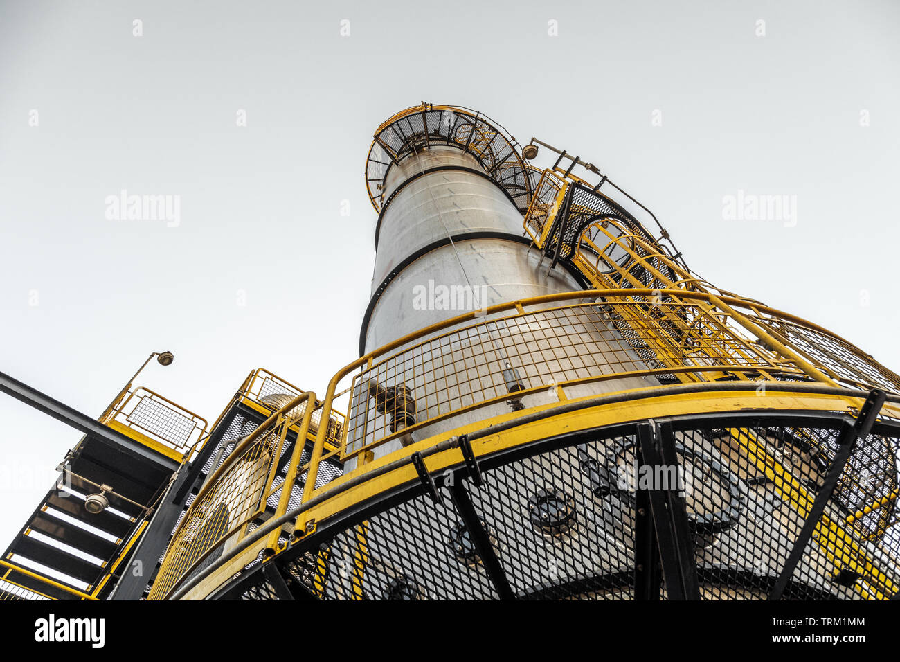 Industrielle Brennerei in Rohrzucker und Alkohol Factory Stockfoto
