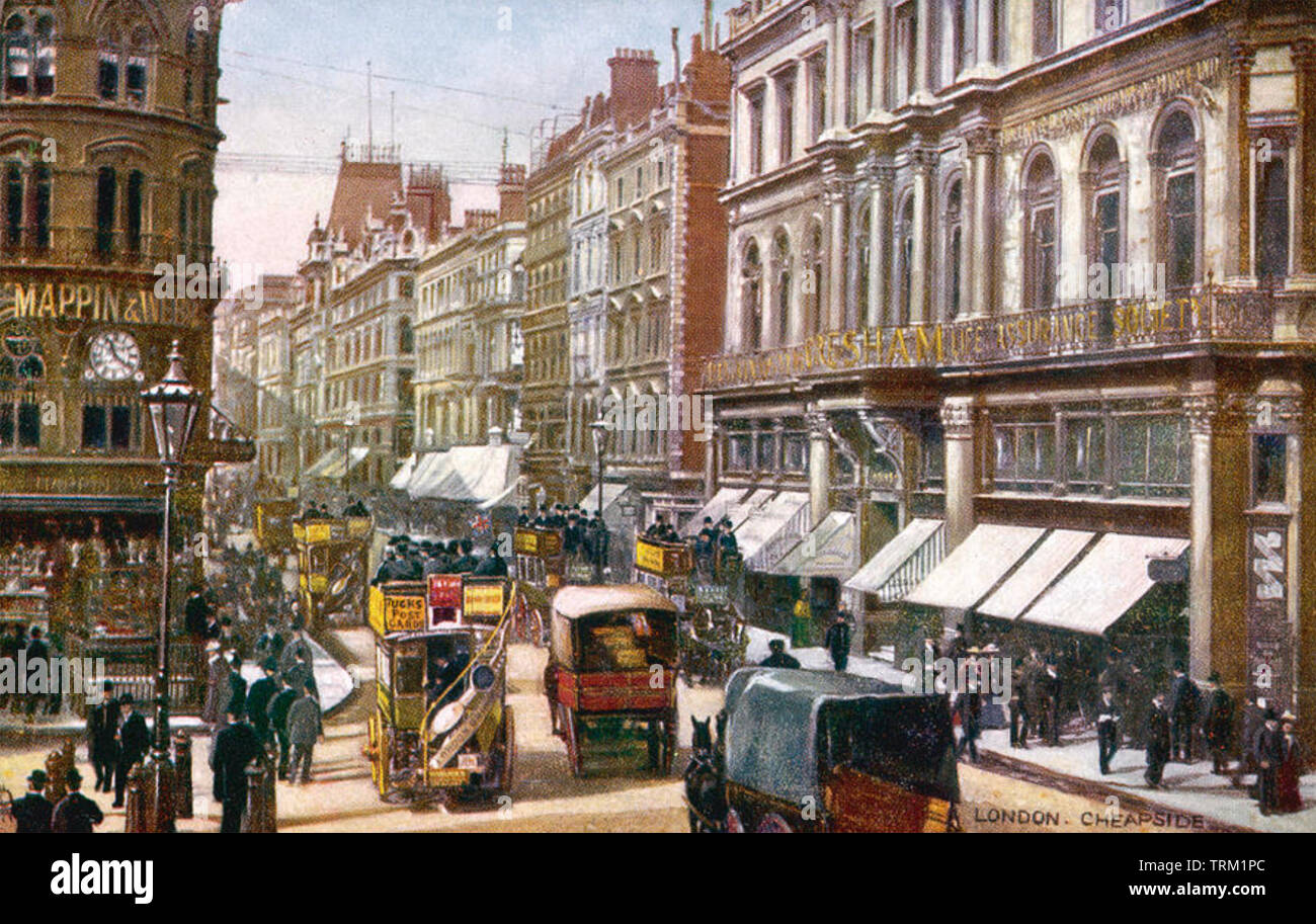 CHEAPSDE, LONDON, um 1905 Stockfoto