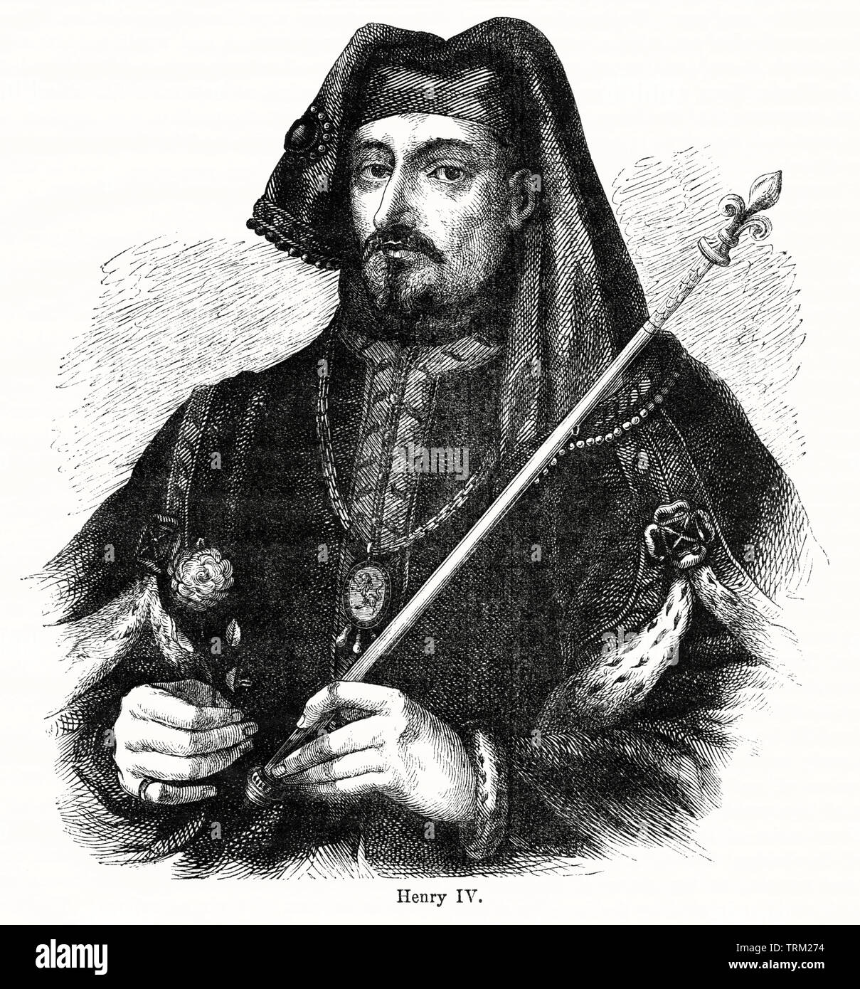 Heinrich IV., König von England 1399-1413, Illustration von John's Cassell Illustrated Geschichte Englands, Bd. I aus der frühesten Periode der Herrschaft von Edward der Vierten, Cassell, Petter und Galpin, 1857 Stockfoto