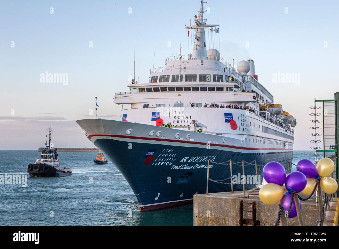 D Tag Veteranen wieder nach Dover auf Boudicca nach dem 75. Jahrestag des D-Day. Stockfoto