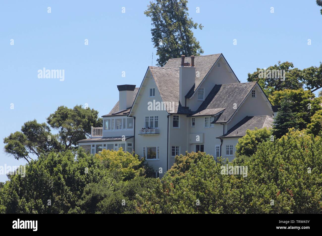 Charles Crocker Sommer Haus, von Edgar Mathews 1913, Belvedere, Kalifornien entwickelt Stockfoto