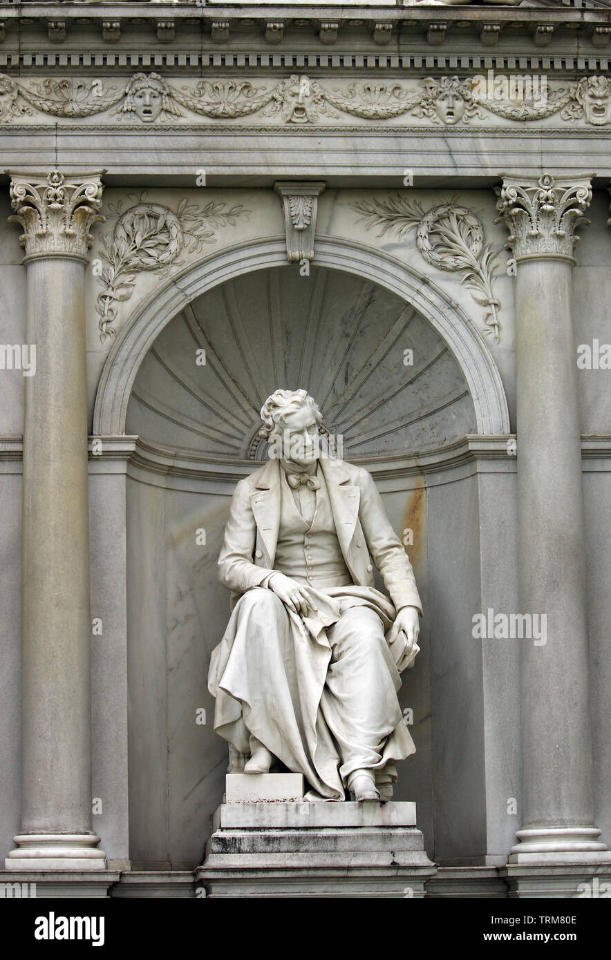 Denkmal des Schriftstellers Franz Grillparzer Volksgarten Wien Österreich Stockfoto