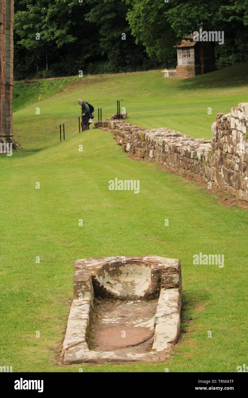 UK Barrow In Furness, Cumbria. Furness Abbey. Ulverston, Cumbria, Halbinsel Furness Abbey Ruinen, Furness Abbey, Cumbria. Stockfoto