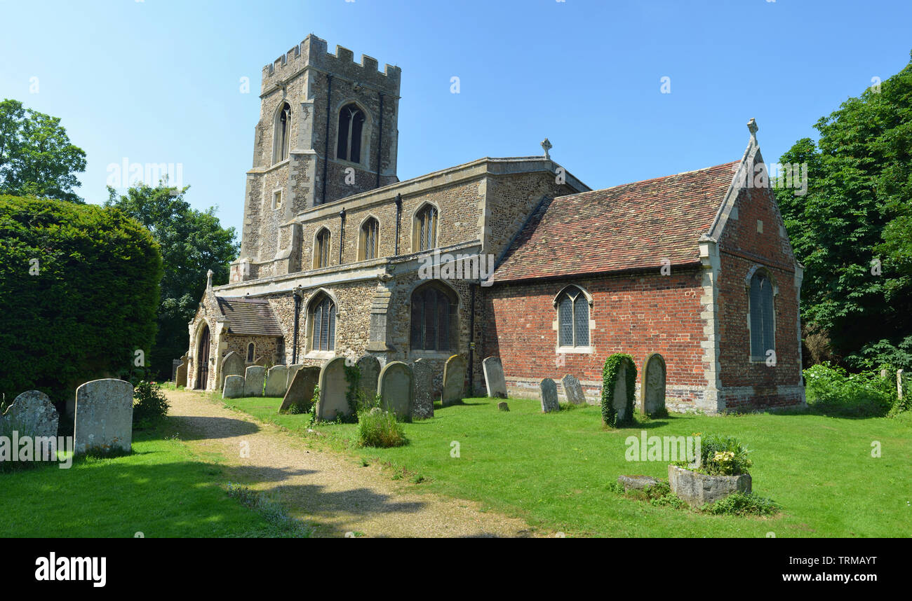 Alle Heiligen Pfarrkirche Offord Cluny Cambridgeshire Stockfoto