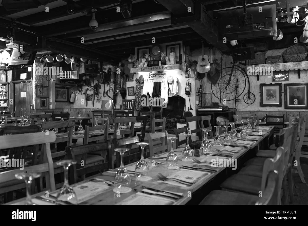 Höchste Irish Pub und Restaurant Johnnie Fox's, Glencullen, Co Wicklow, Irland Stockfoto
