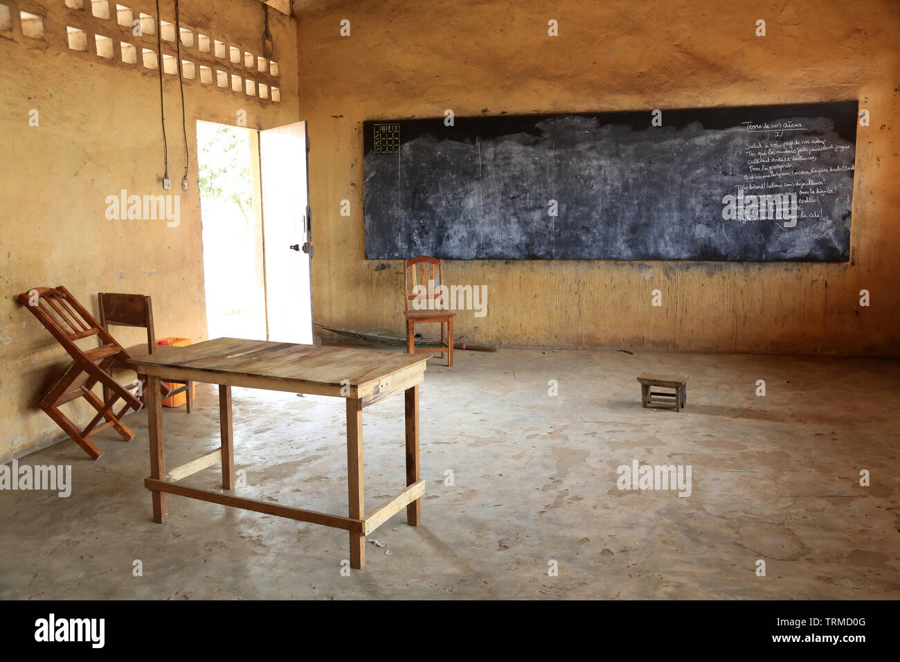 Salle de classe. Ecole Primaire. Abkommen von Lomé. Togo. Afrique de l'Ouest. Stockfoto