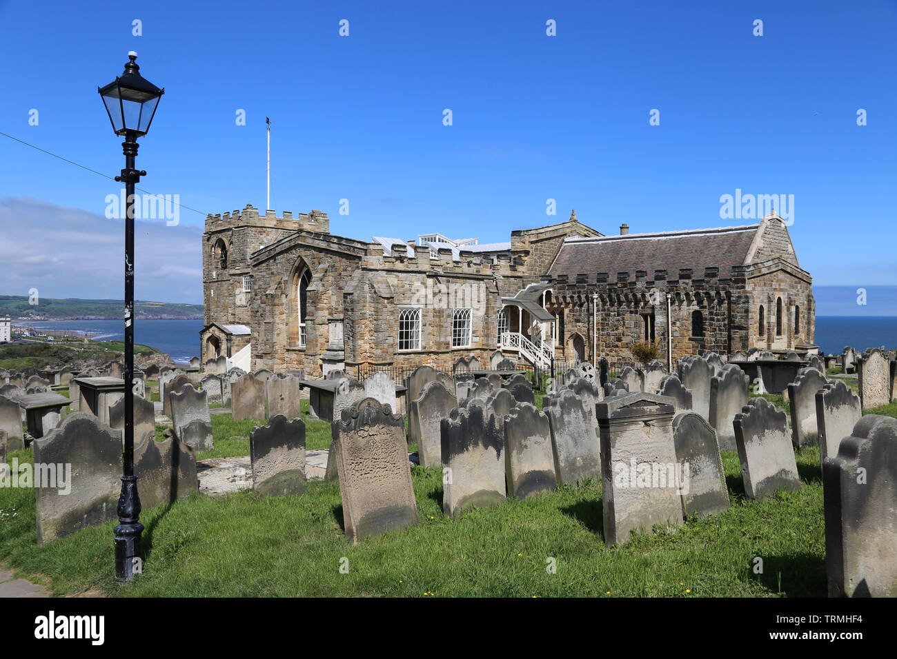 Kirche St. Maria, der Jungfrau, Abbey Plain, Whitby, Borough von Scarborough, North Yorkshire, England, Großbritannien, USA, UK, Europa Stockfoto