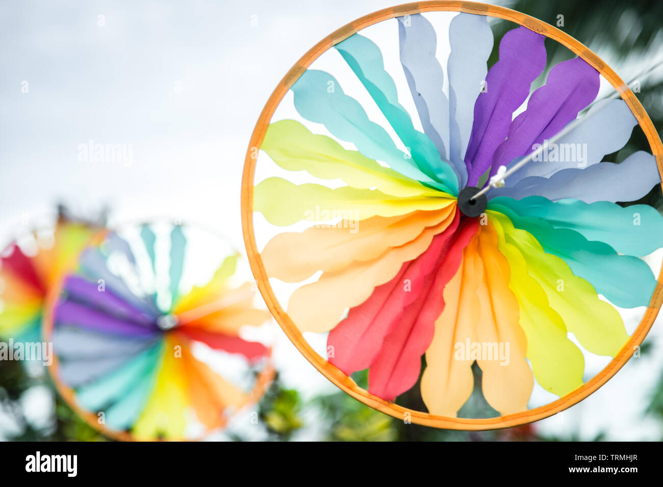 Kreis Form Südosten Stil bunte Mühle closeup Stockfoto