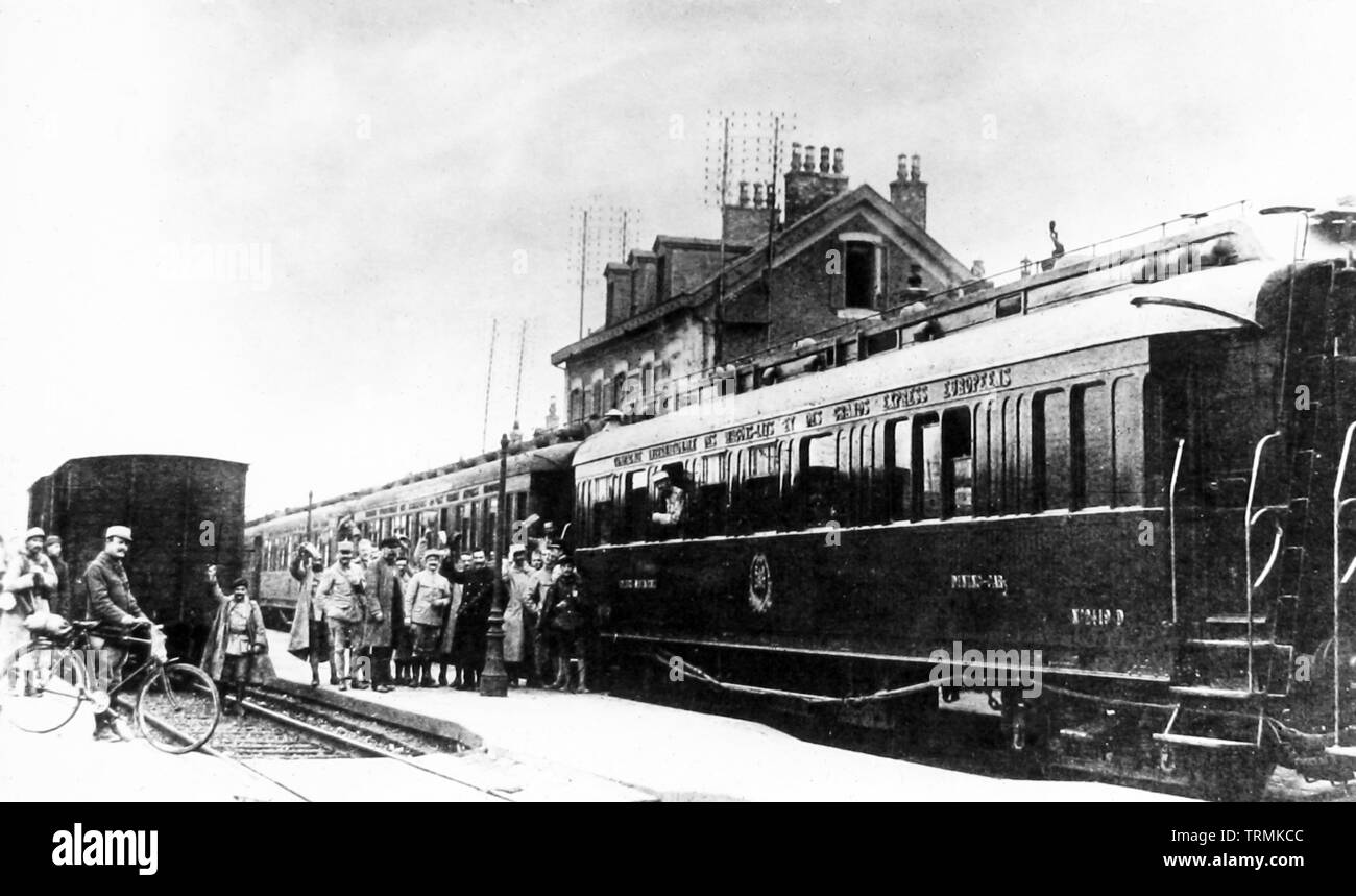 Waffenstillstand Eisenbahn, Compiegne, Frankreich Stockfoto