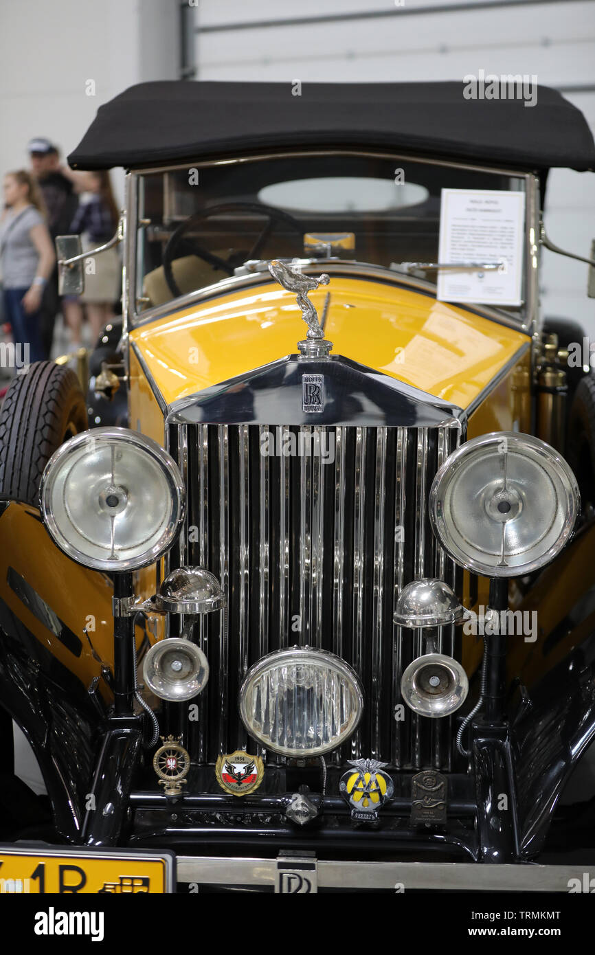 Krakau, Polen - 18. Mai 2019: Rolls-Royce Cabrio bei Moto Show in Krakau. In 1929-36 produziert. Vielleicht ist das nur so ein Auto in der Welt. Manufactur Stockfoto