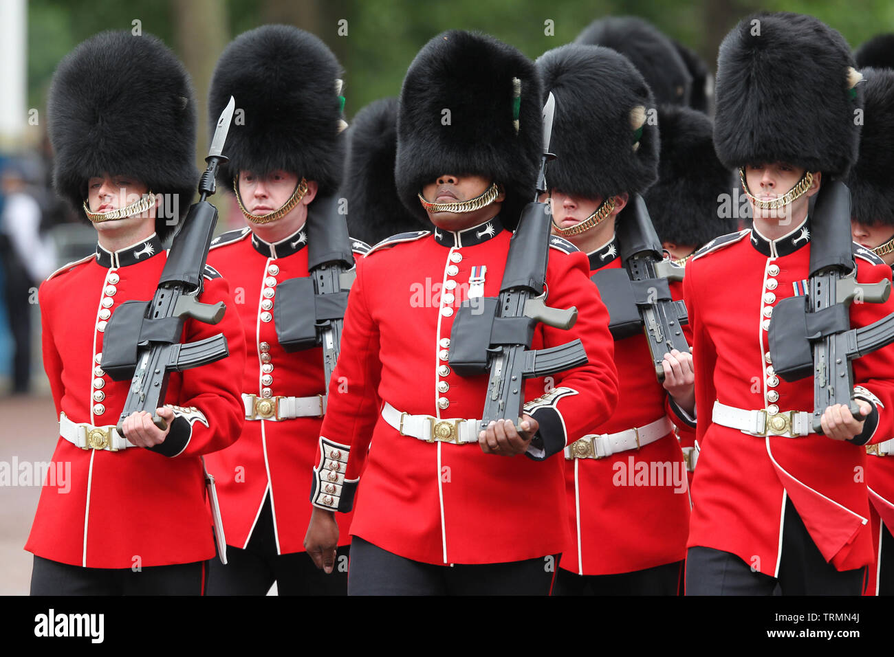 London, UK, 8. Juni 2019. Allgemeine Ansicht während der Trooping geburtstag Parade der Farbe Queen in London Stockfoto