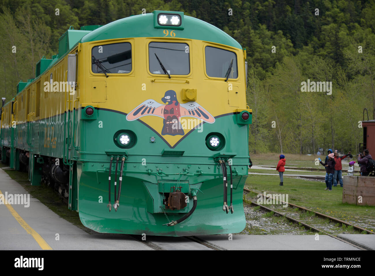 White Pass und Yukon Route Railway, Skagway, Alaska, USA Stockfoto