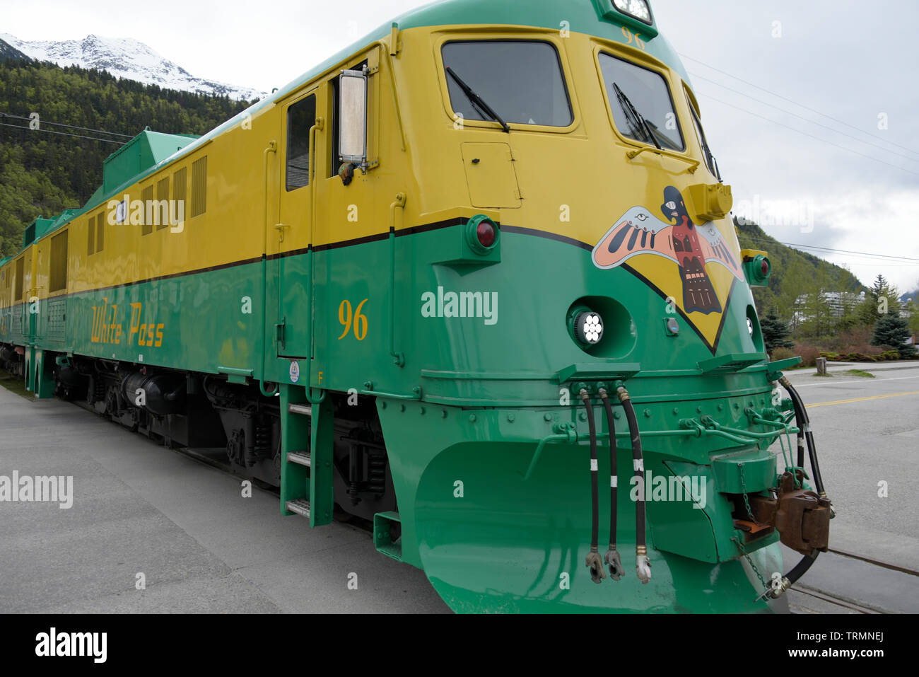 White Pass und Yukon Route Bahn, Skagway, Alaska, Southeast Alaska, USA Stockfoto