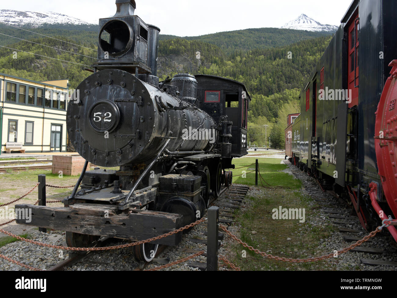 White Pass und Yukon Route Bahn, Skagway, Alaska, Southeast Alaska, USA Stockfoto