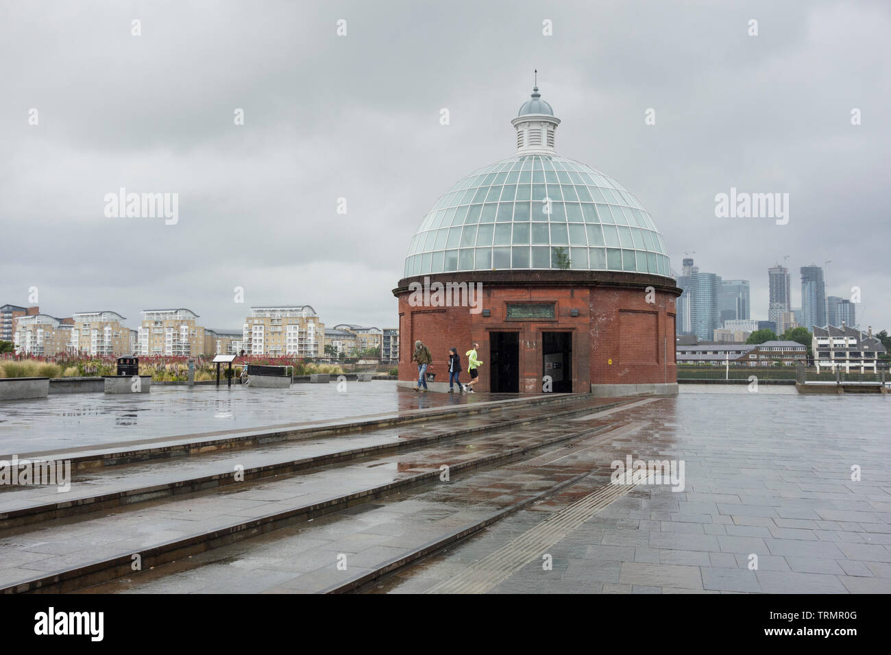 Alexander Binnie's South Side Eingang zum Thames Tunnel in Greenwich, London, UK Stockfoto