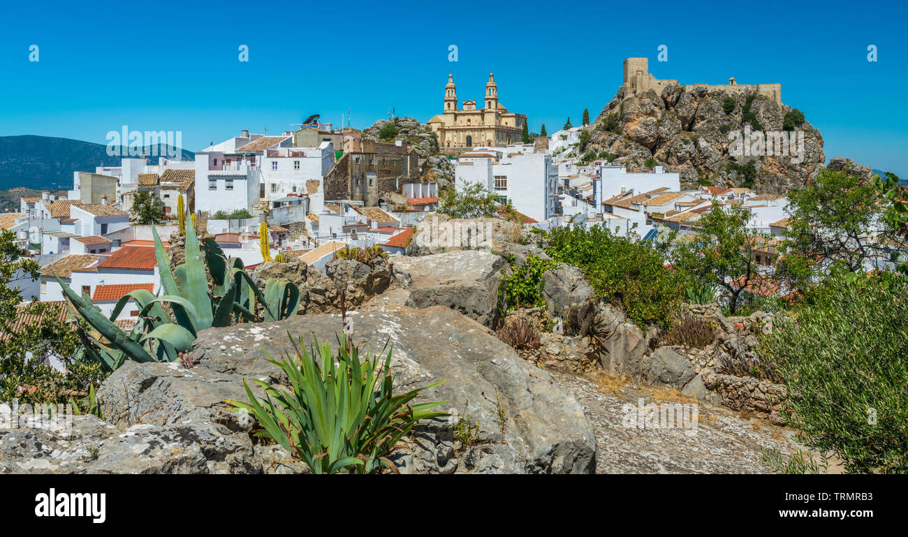 Malerische Anblick in Olvera, Provinz Cadiz, Andalusien, Spanien. Stockfoto