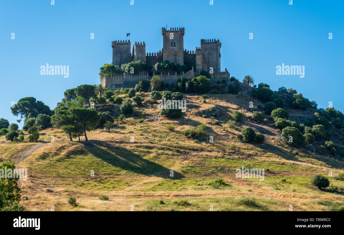 Almodovar del Rio Schloss, in der Provinz Cordoba, Andalusien, Spanien. Stockfoto