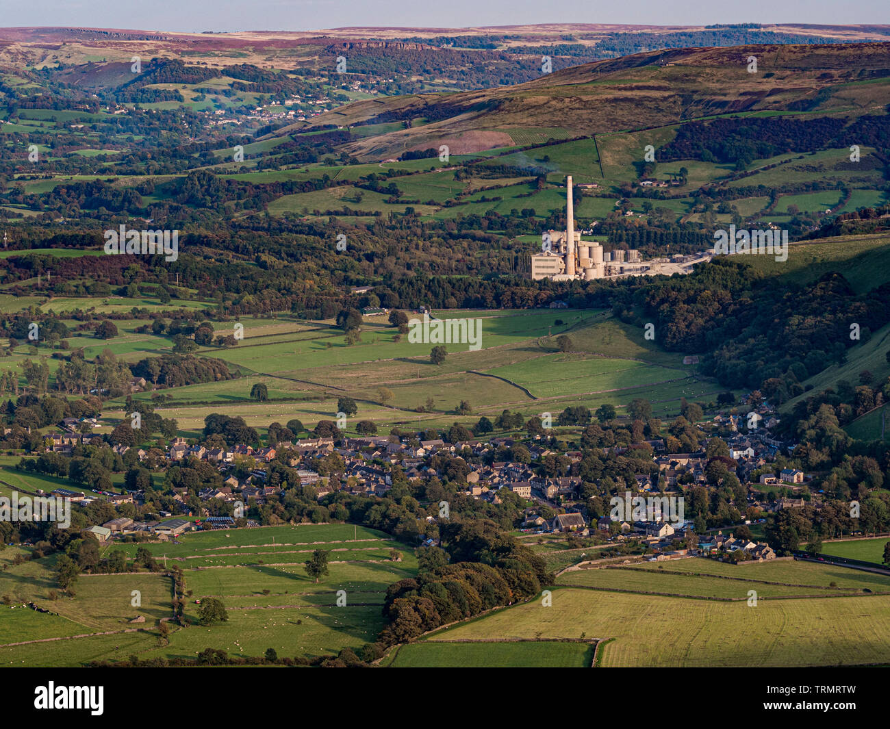 Breedon hoffen, Zementwerken, Hope Valley, Peak District, UK. Stockfoto