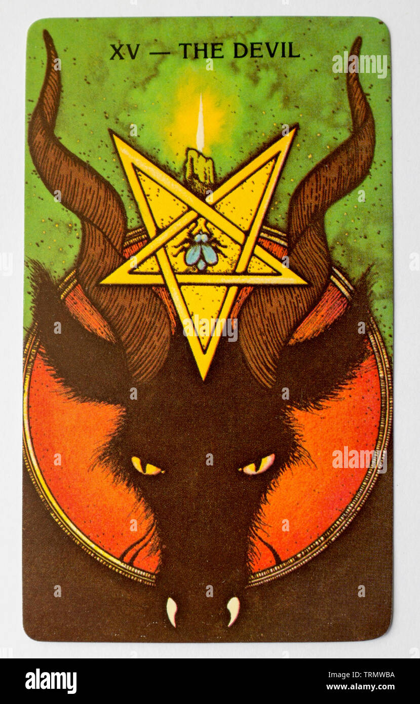 Der Teufel - Morgan Greer Tarot Karte Stockfoto