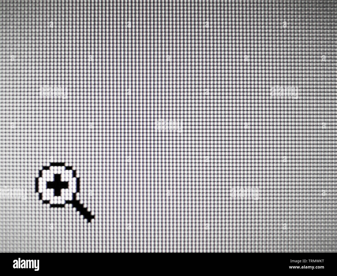 Objektiv Symbol schließen bis auf dem LCD-Bildschirm Stockfoto