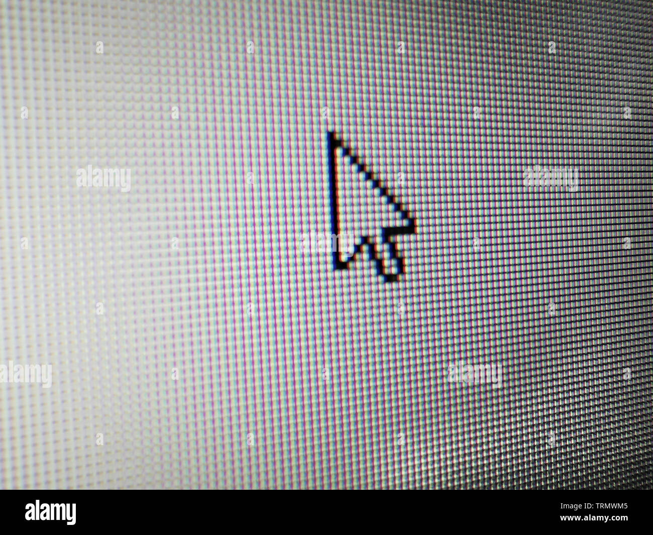 Cursor in der Nähe bis auf dem LCD-Bildschirm Stockfoto