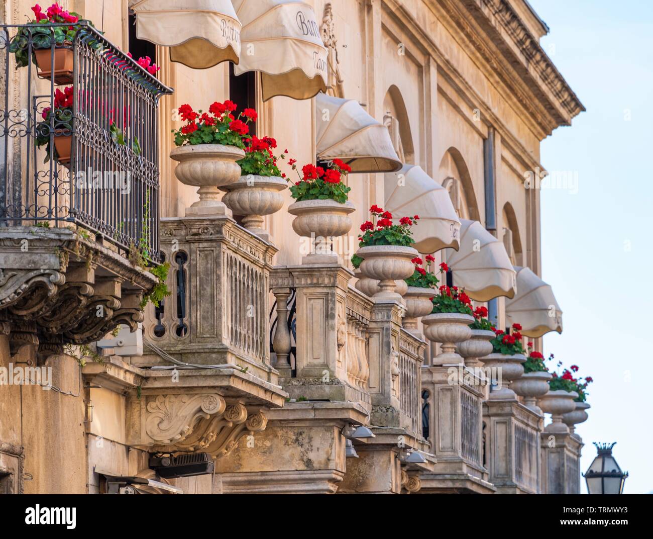 Taormina Stadtzentrum, Provinz Messina, Italien Stockfoto