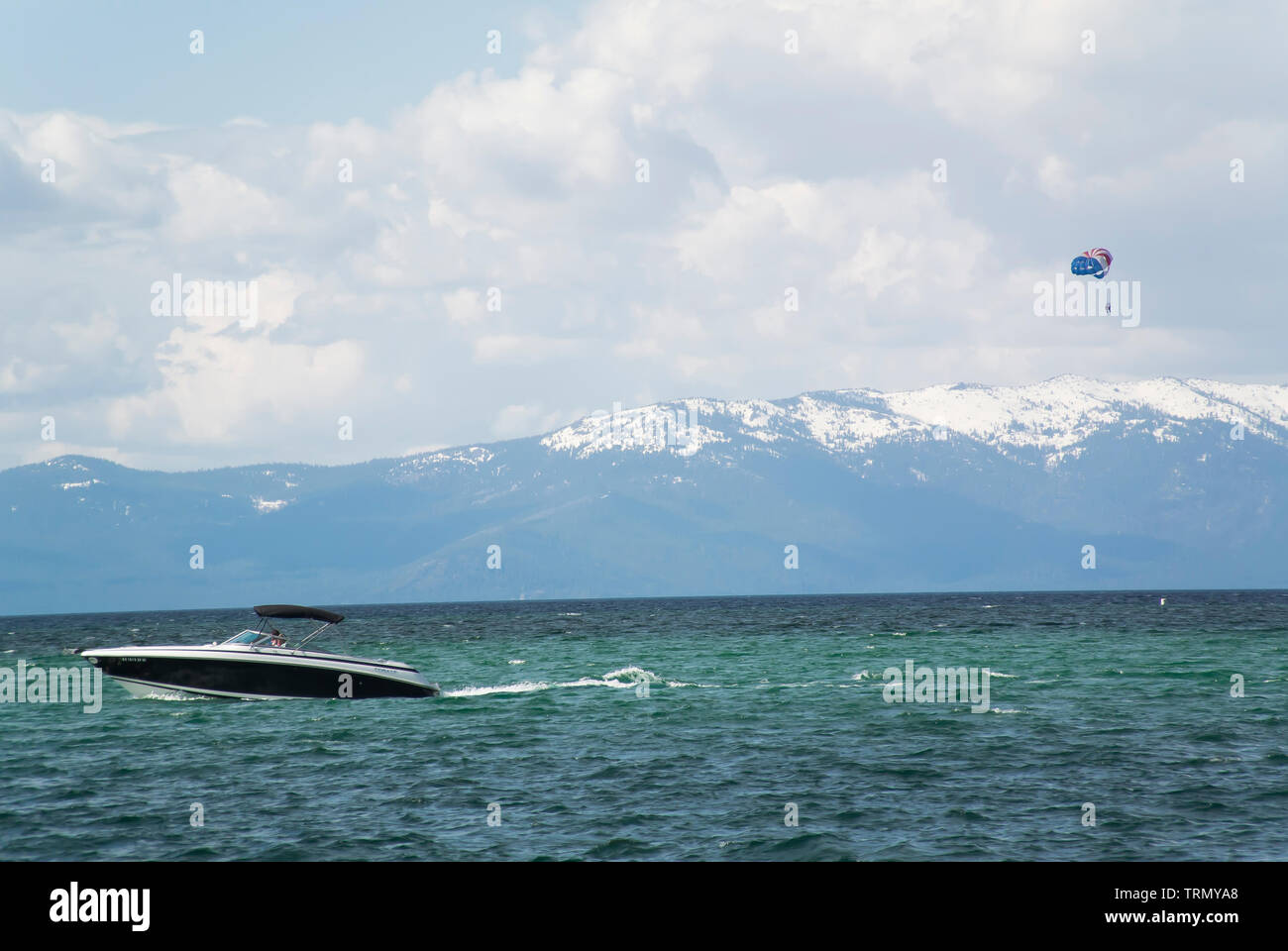 Wassersport auf dem See Tahoe Stockfoto