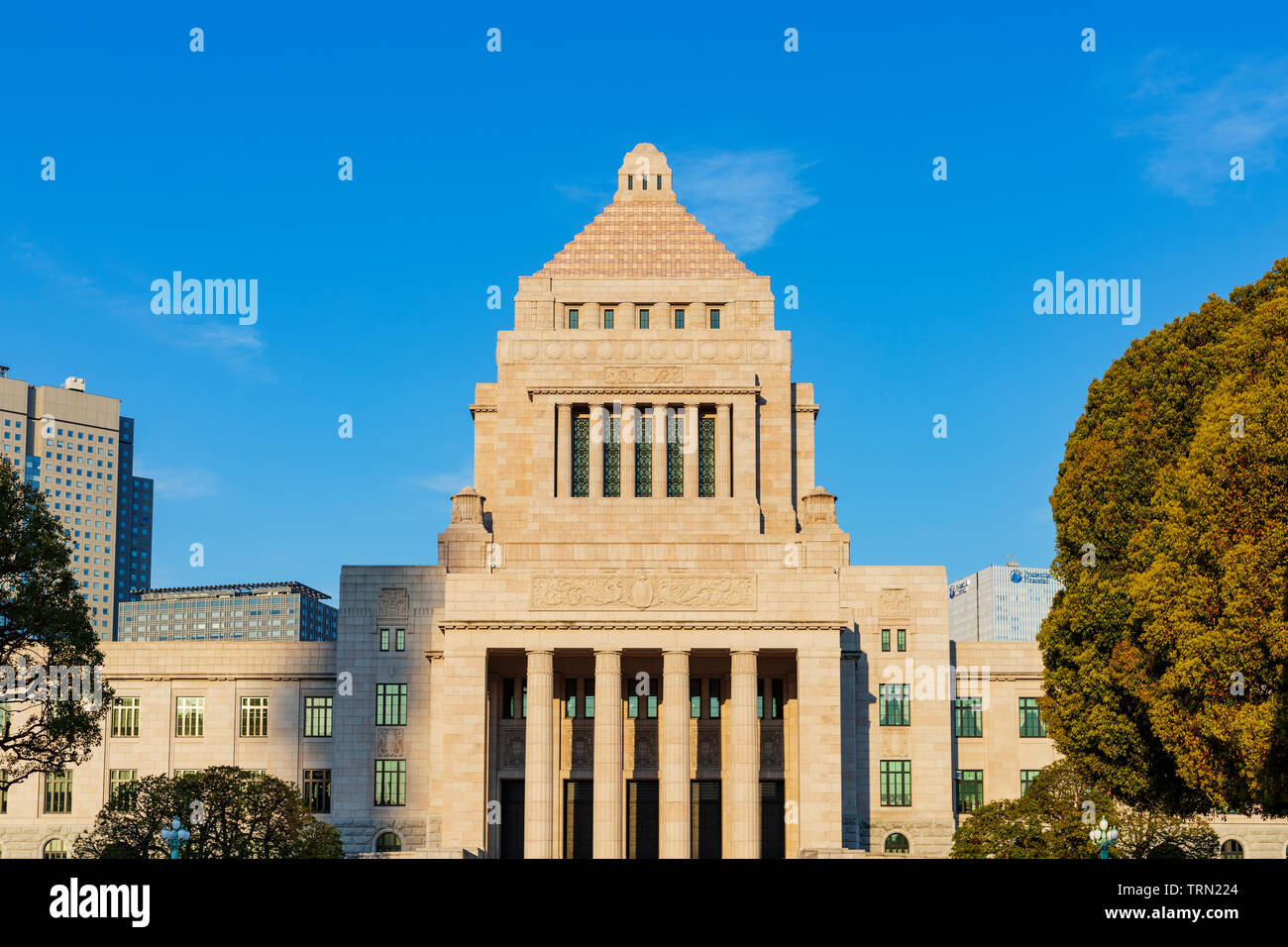 Asien, Japan, Tokyo, Chiyoda, National Diet Gebäude Stockfoto