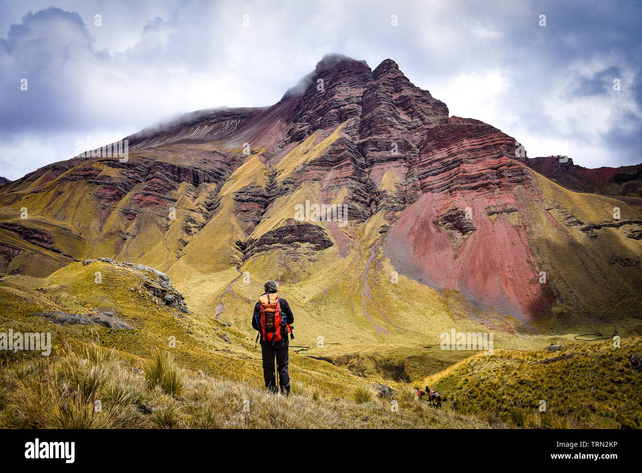 Dramatische Berglandschaft auf der Ancascocha Trek zwischen Cusco und Machu Picchu Stockfoto