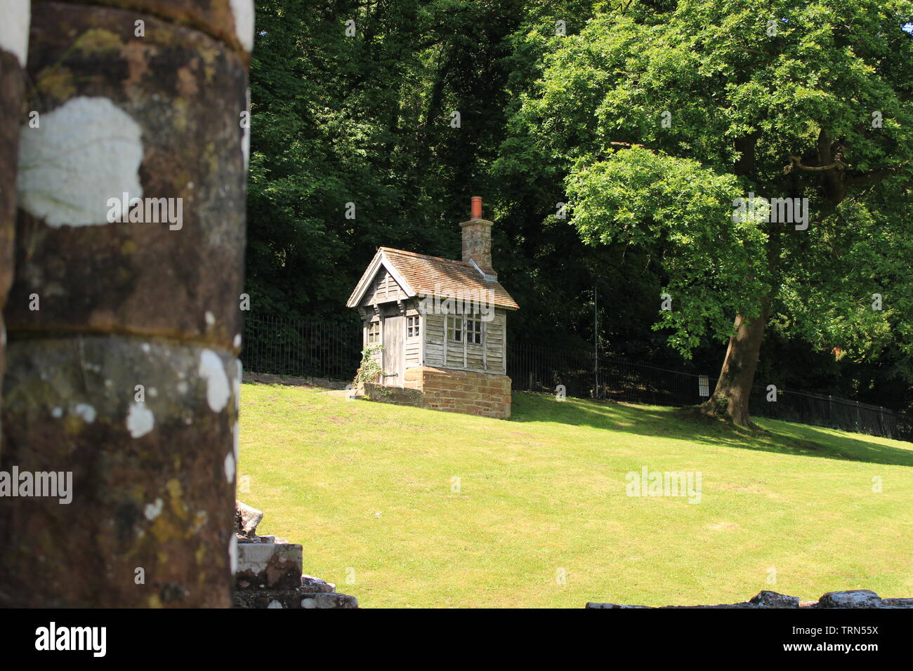 UK Barrow In Furness, Cumbria. Furness Abbey. Ulverston, Cumbria, Halbinsel Furness Abbey Ruinen, Furness Abbey, Cumbria. Stockfoto