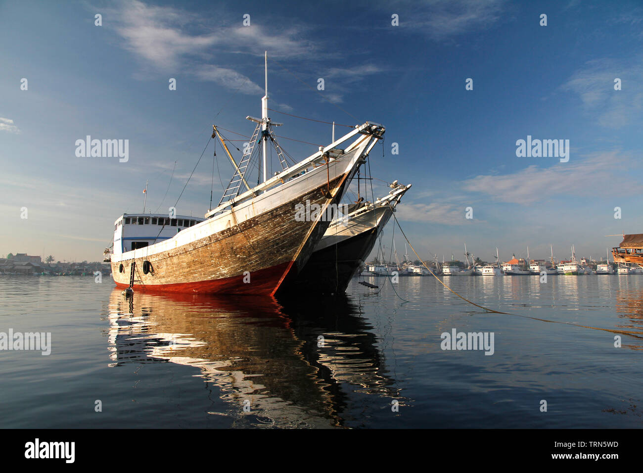 Custom ship-traditionellen hölzernen Segelschiffe im Hafen Paotere Stockfoto