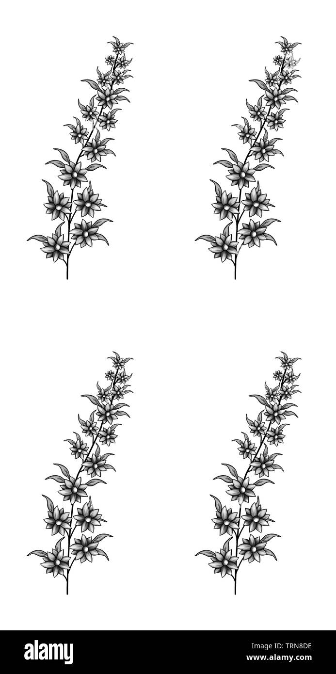 Textildruck Verwandte Manuell illustrierte Werk Digital verbesserte In Adobe Photoshop CC + 20019 mit Spezialeffekten und Bürsten manuell Artwork Stockfoto