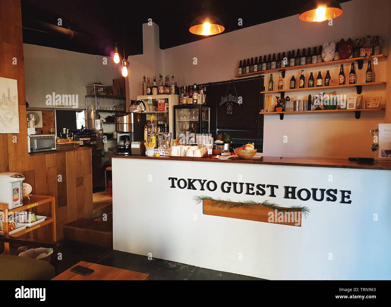 Tokyo, Japan - 15 November, 2018 - moderne japanische Hostel and Guesthouse in Kita, Tokio Stockfoto
