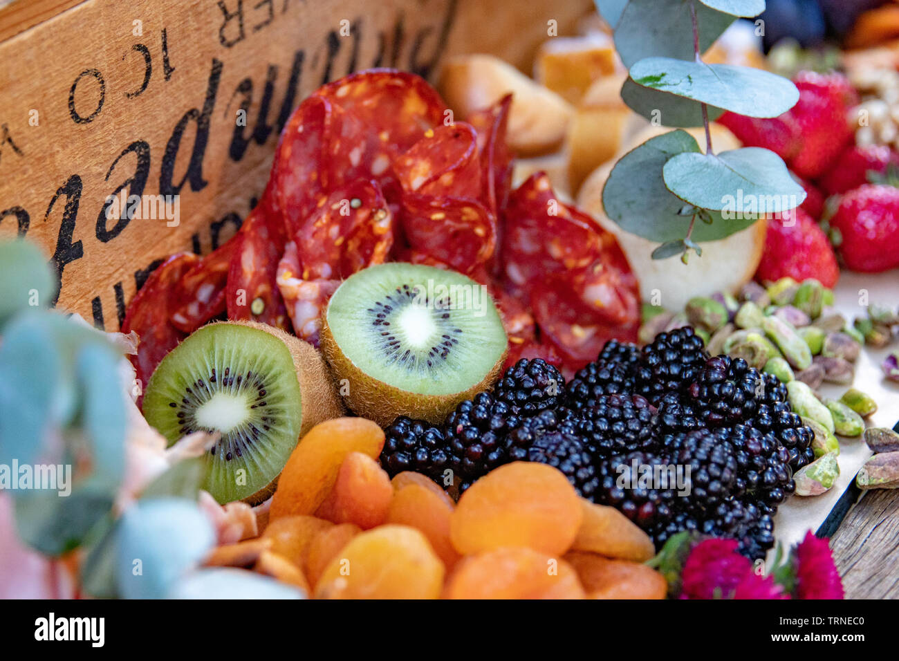 Essen Platter Stockfoto