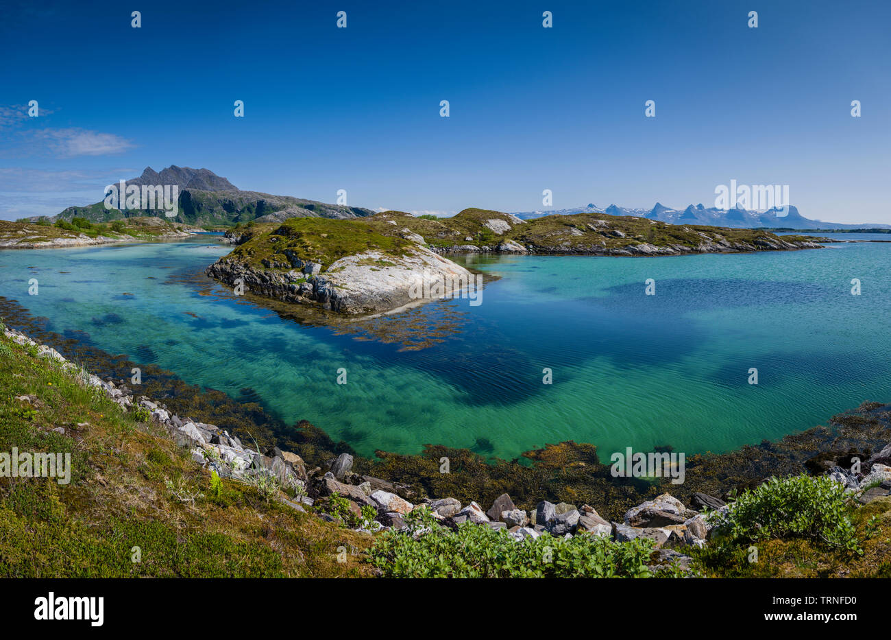 Heroy Island, Norwegen, Sommer 2019. Stockfoto