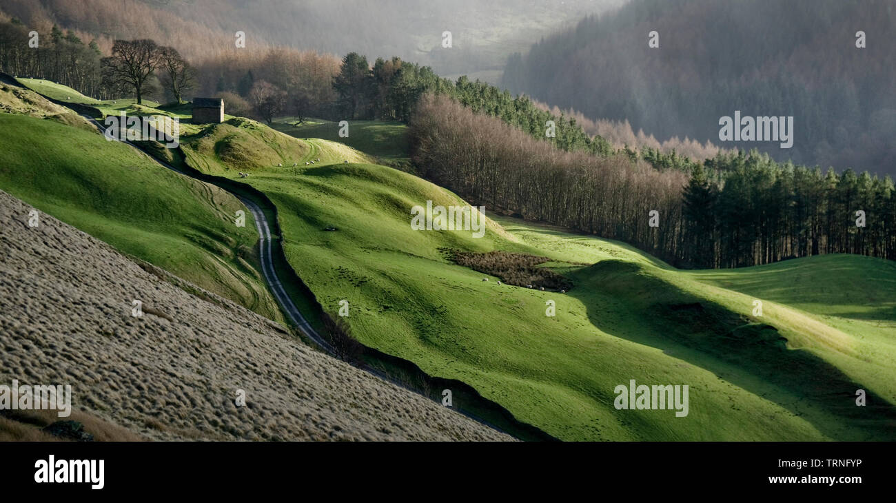 Bell Hagg Scheune, Alport Dale, Derbyshire, England (2) Stockfoto