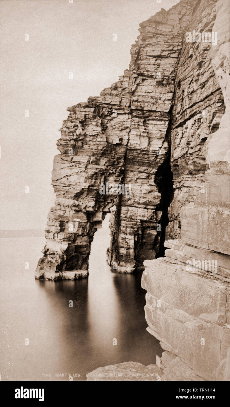 Der Giant's Bein, Bressay, Shetlandinseln, Schottland, von George Washington Wilson c 1890 s, UK Stockfoto