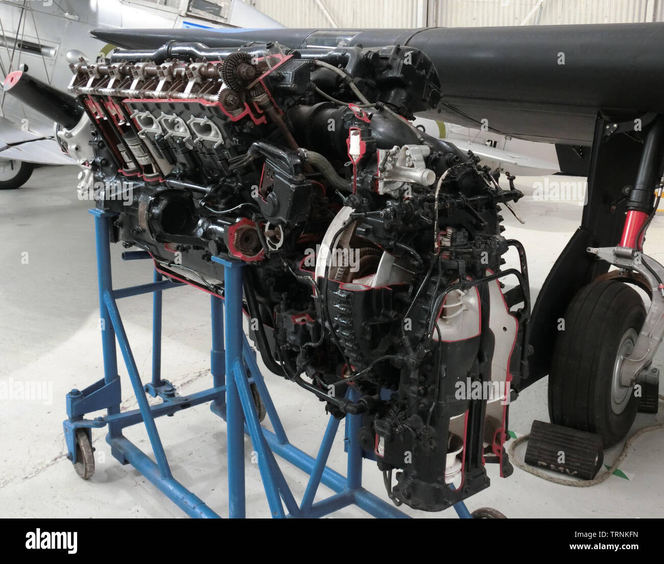 Packard Merlin 28 Aircraft Engine in Avro Lancaster, Hawker Hurricane & Curtiss Kittyhawk verwendet. Rolls Royce gebaut dieser Motor unter Lizenz Stockfoto