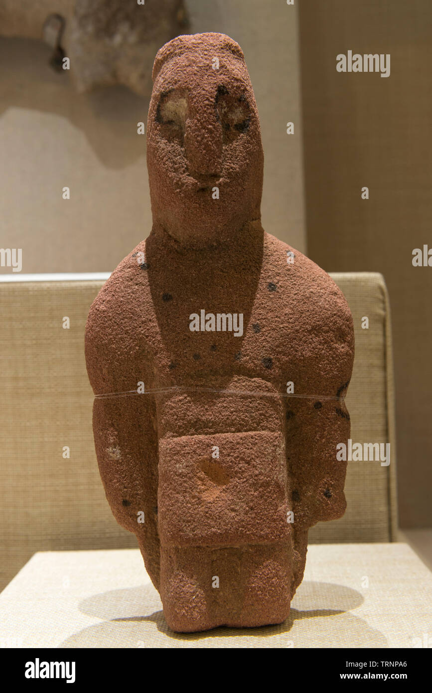 Eine menschliche Figur. 300 v. Chr.-100 v. Chr.. AL-Ula, Saudi-Arabien. Saudi-Kommission für Tourismus und nationales Erbe. Stockfoto