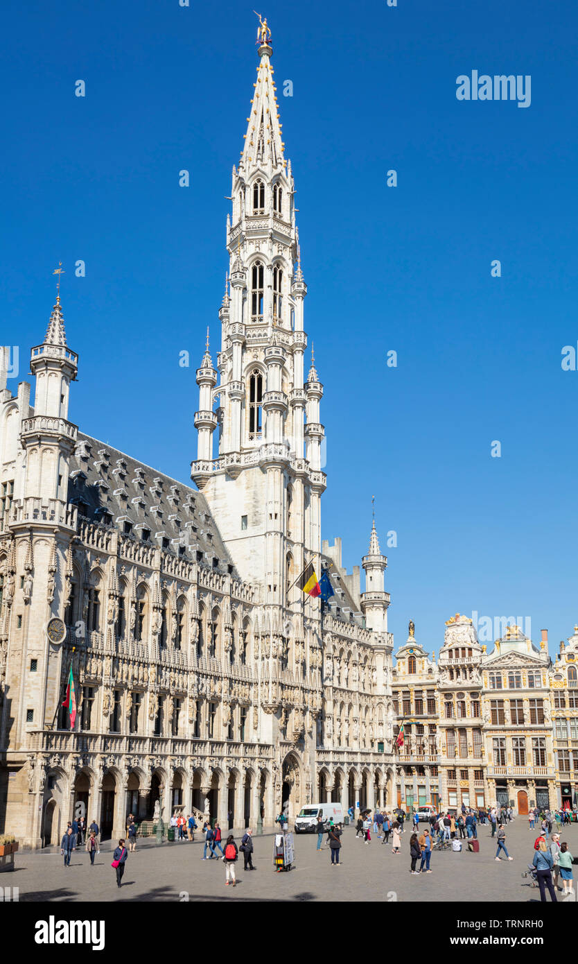 Brüssel Rathaus Brüssel Hôtel de Ville de Bruxelles Brussels Grand Place Brüssel Bruxelles Belgien Eu Europa Stockfoto