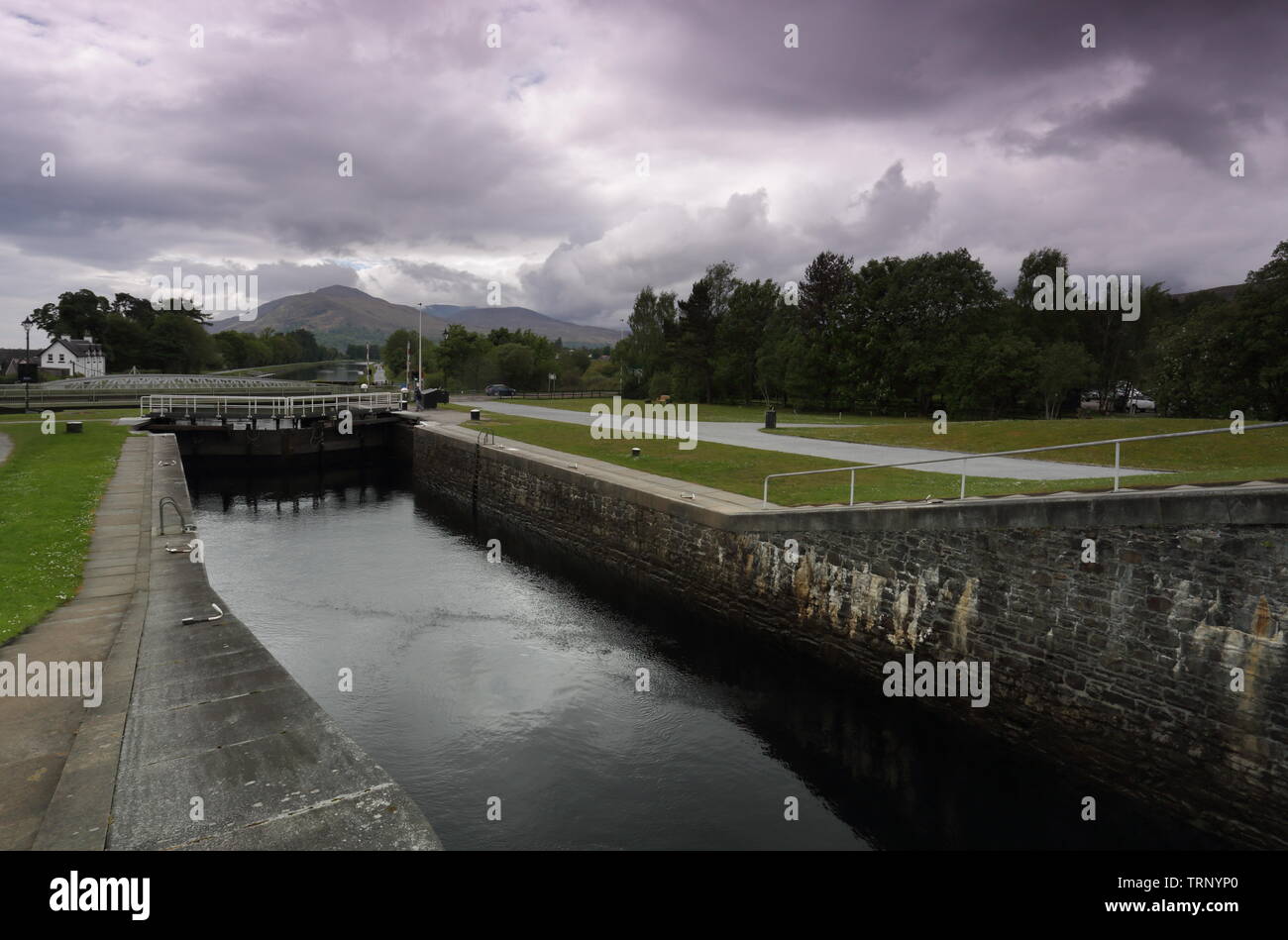 Der cALEDONIAN CANAL, NEPTUNES TREPPE, FOPRT WILLIAM Stockfoto