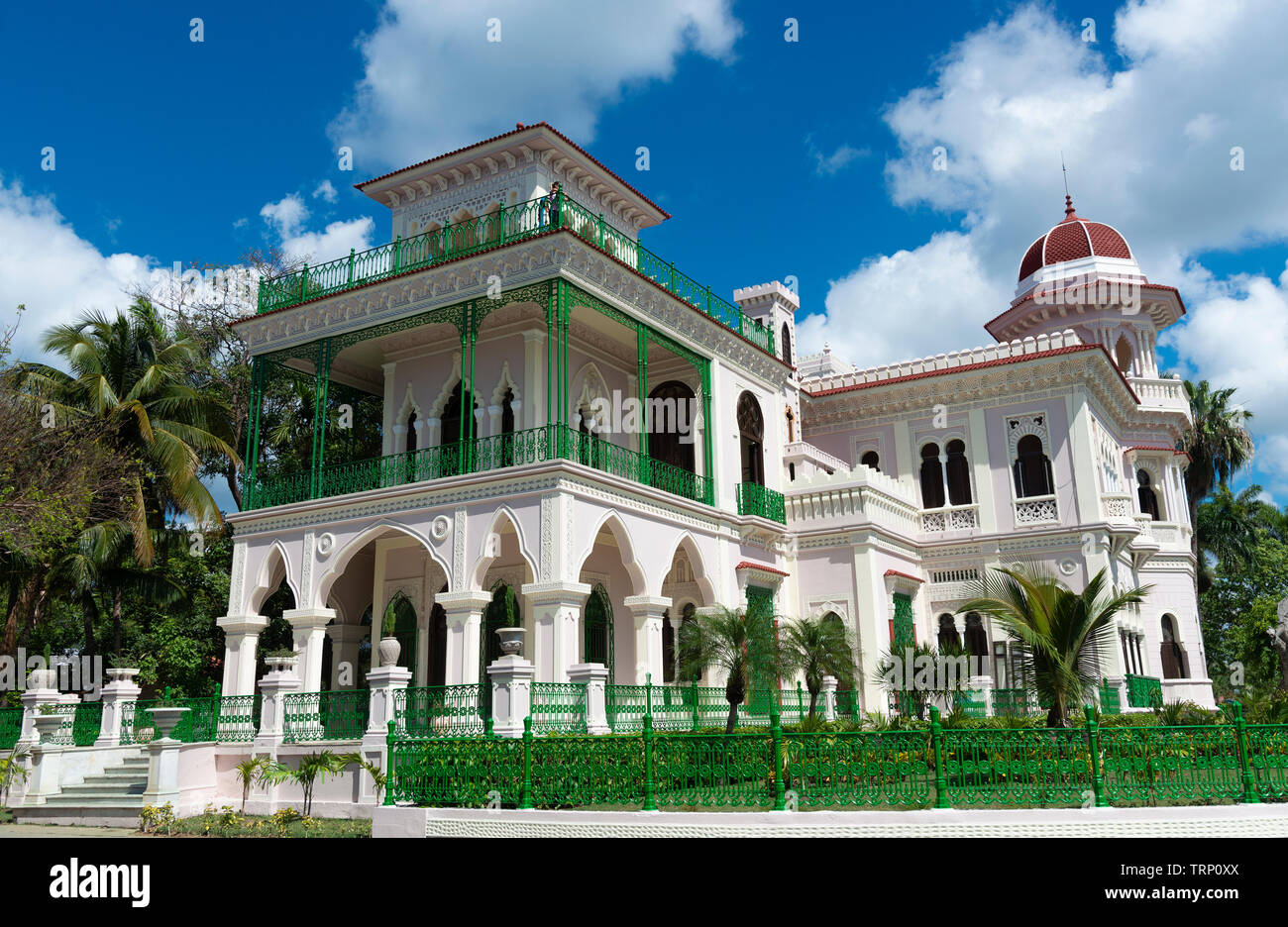 Palacio de Valle, ein Hochzeitstorten-architektur Mansion am Punta Gorda, Cienfuegos, Kuba, Karibik Stockfoto