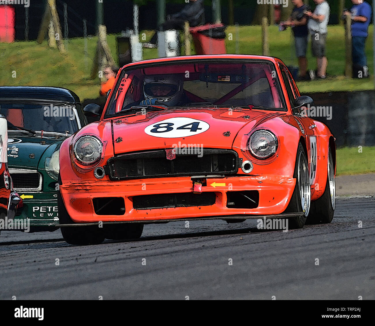 Peter Samuels, MGB GT V8, Bernies V8 s, Classic US Muscle Cars, Amerikanische Speedfest VII, Brands Hatch, Juni 2019, Automobile, Autosport, Autos, Stromkreis Stockfoto