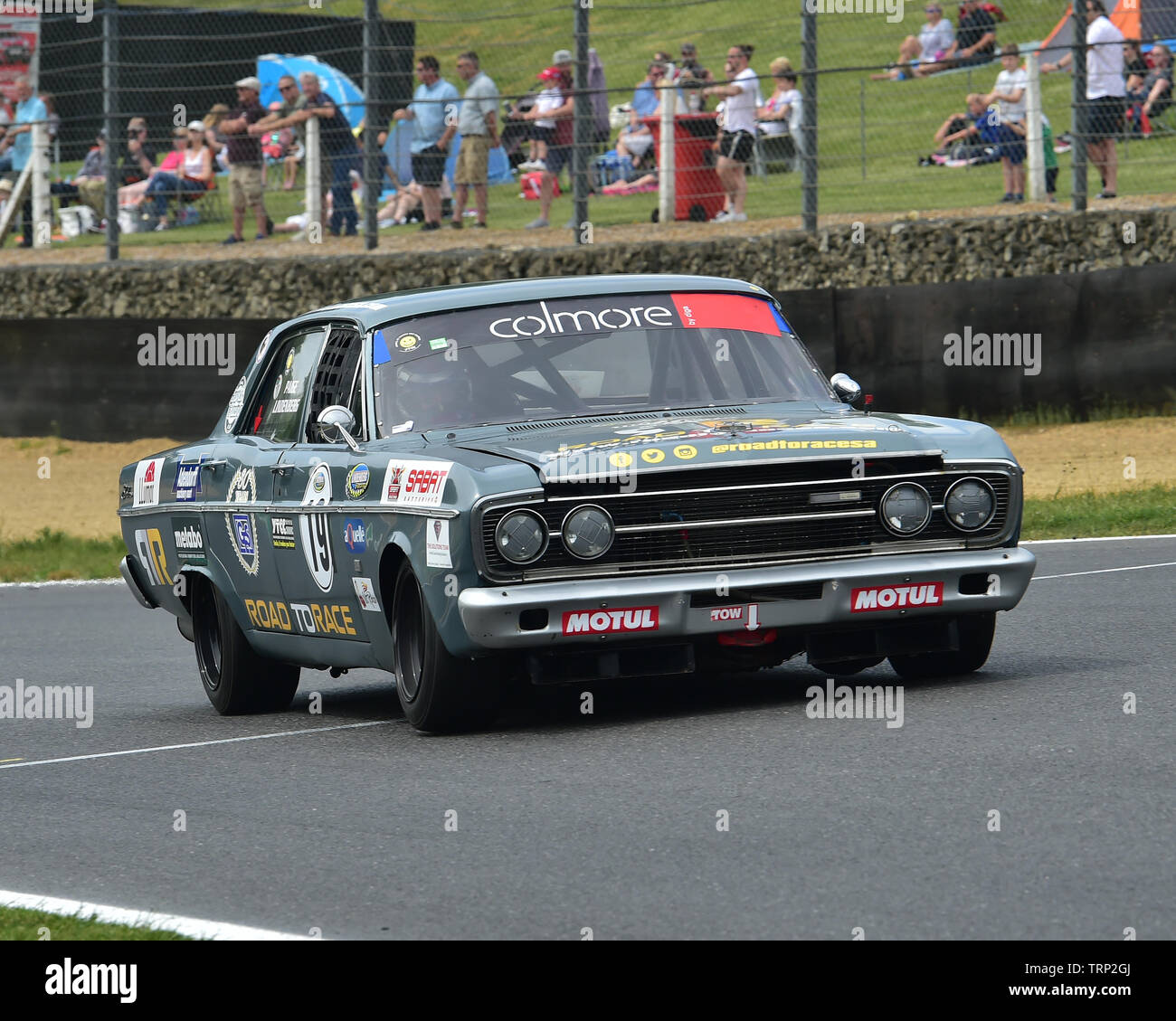 Peter Lindenberg, Ford Fairline, Bernies V8 s, Classic US Muscle Cars, Amerikanische Speedfest VII, Brands Hatch, Juni 2019, Automobile, Autosport, Autos, c Stockfoto