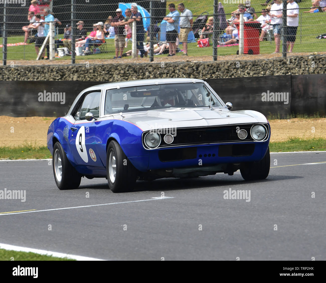 Barry Robinson, Tom Robinson, Chevrolet Camaro, Bernies V8 s, Classic US Muscle Cars, Amerikanische Speedfest VII, Brands Hatch, Juni 2019, Automobile, Aut Stockfoto