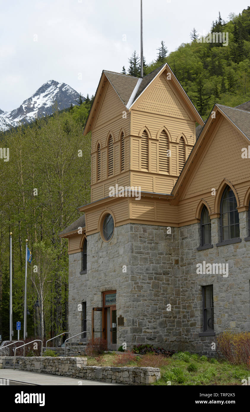 Museum, Rathaus, Skagway, Alaska, Southeast Alaska, USA Stockfoto