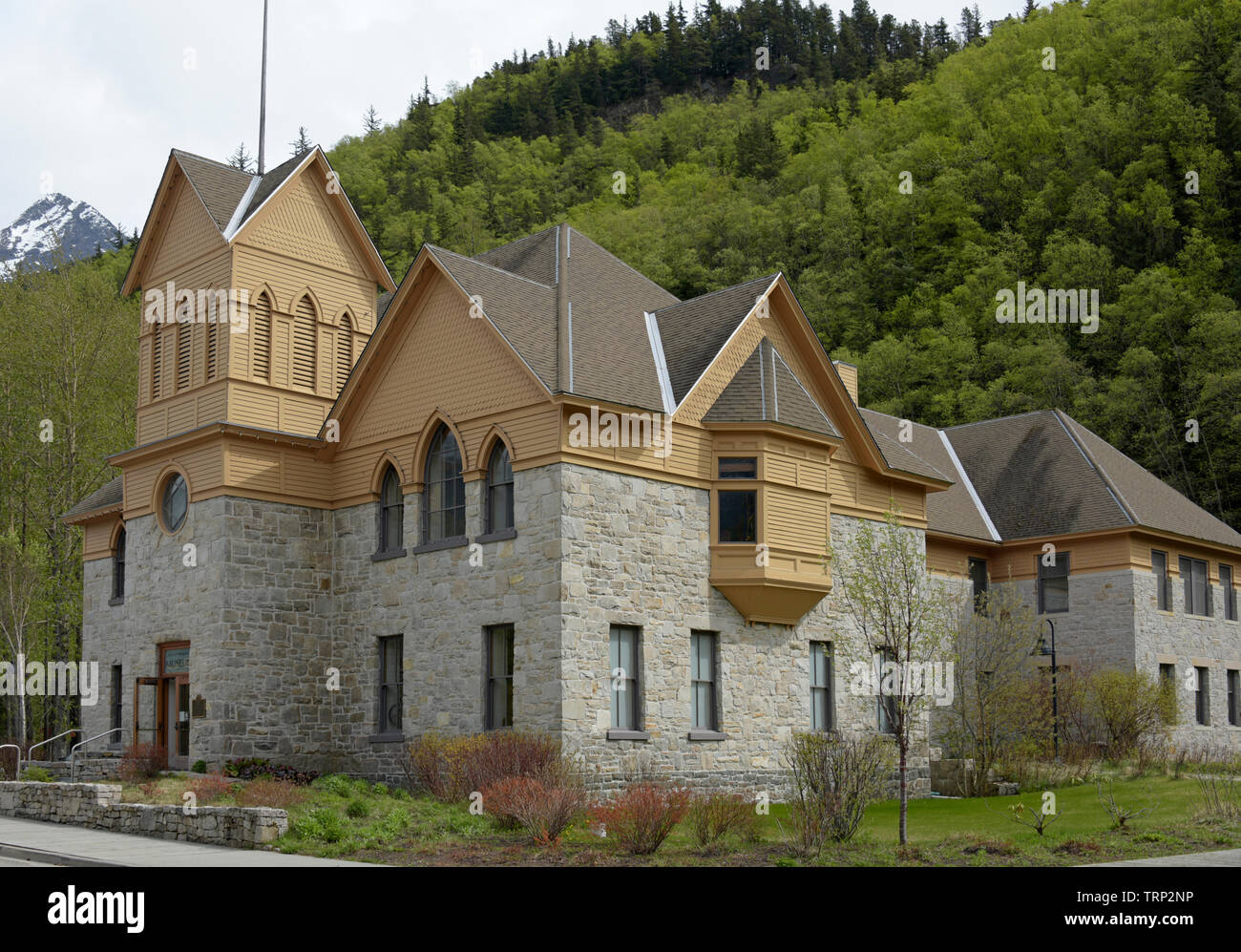 Museum, Rathaus, Skagway, Alaska, Southeast Alaska, USA Stockfoto