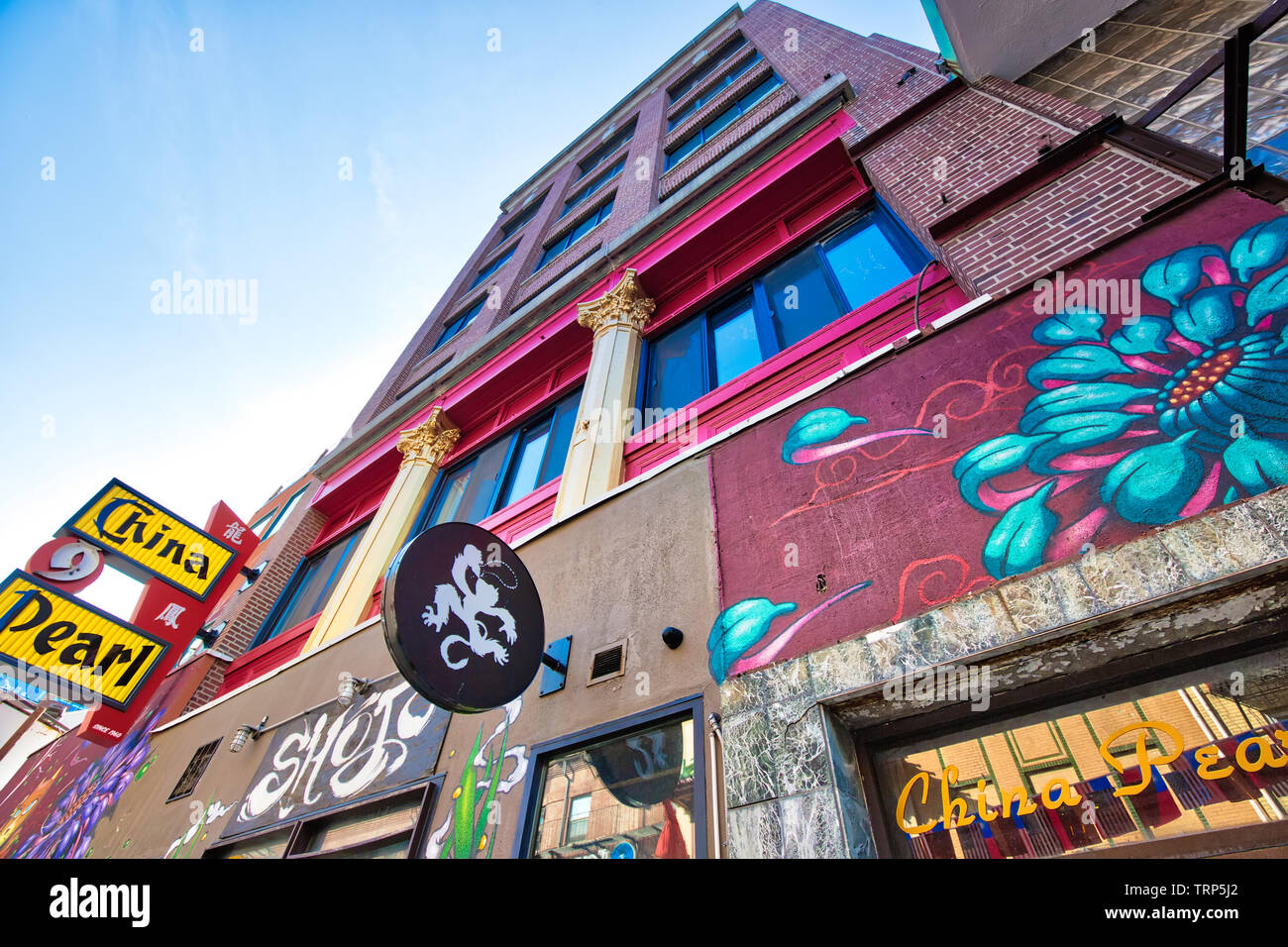 Boston, MA, USA - 20. Oktober 2018: Eingang nach Boston, Chinatown, die einzige erhaltene historische ethnische Chinesen Enklave in New England Stockfoto